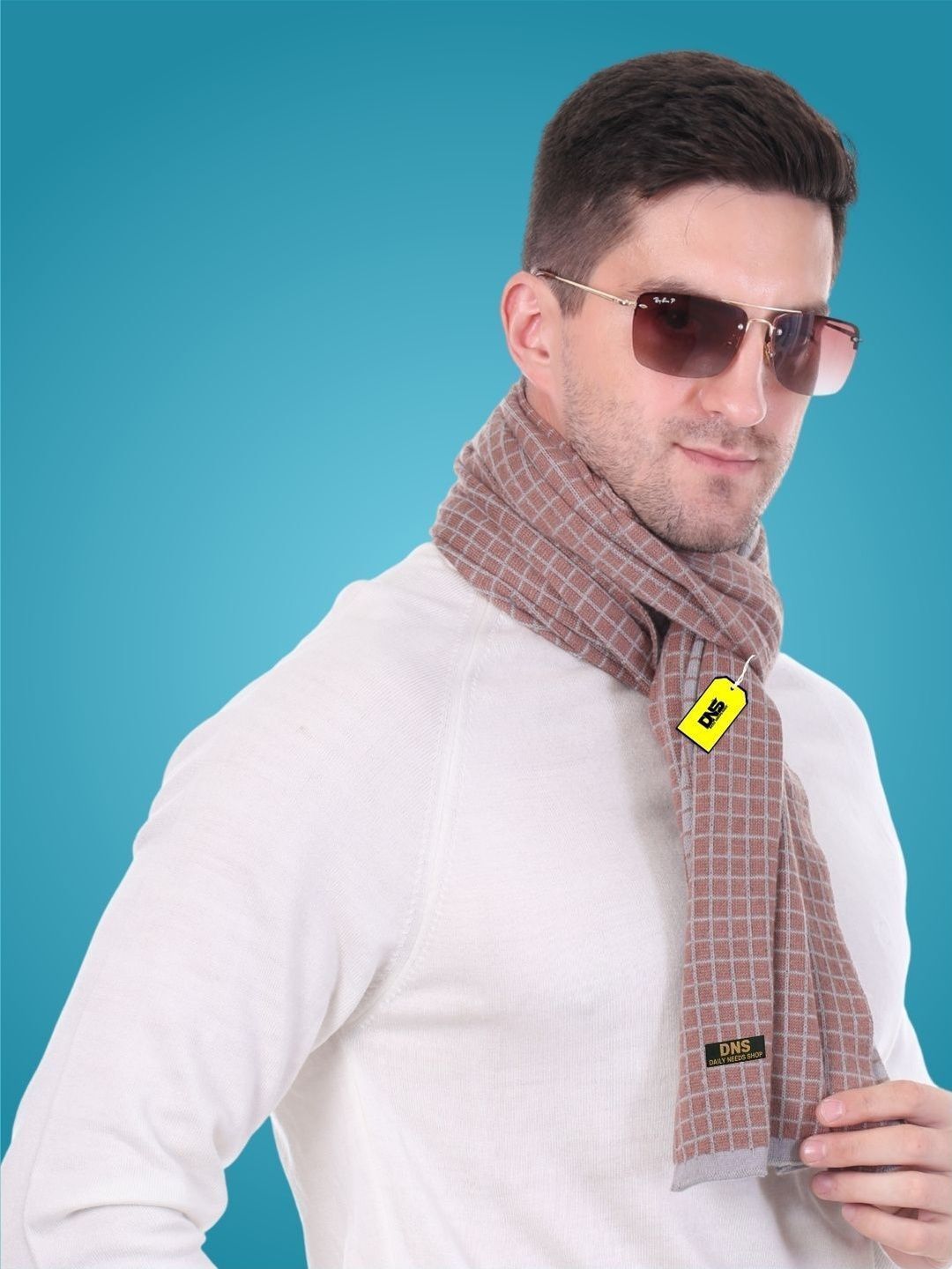 Daily Needs Shop Men Checked Merino Wool Mufflers-picture-11