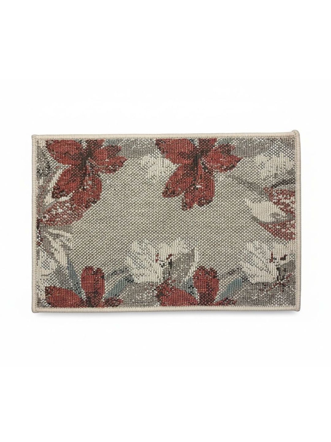 Themes Furnishings & Decor Beige & Brown Floral Design Doormat-image-44