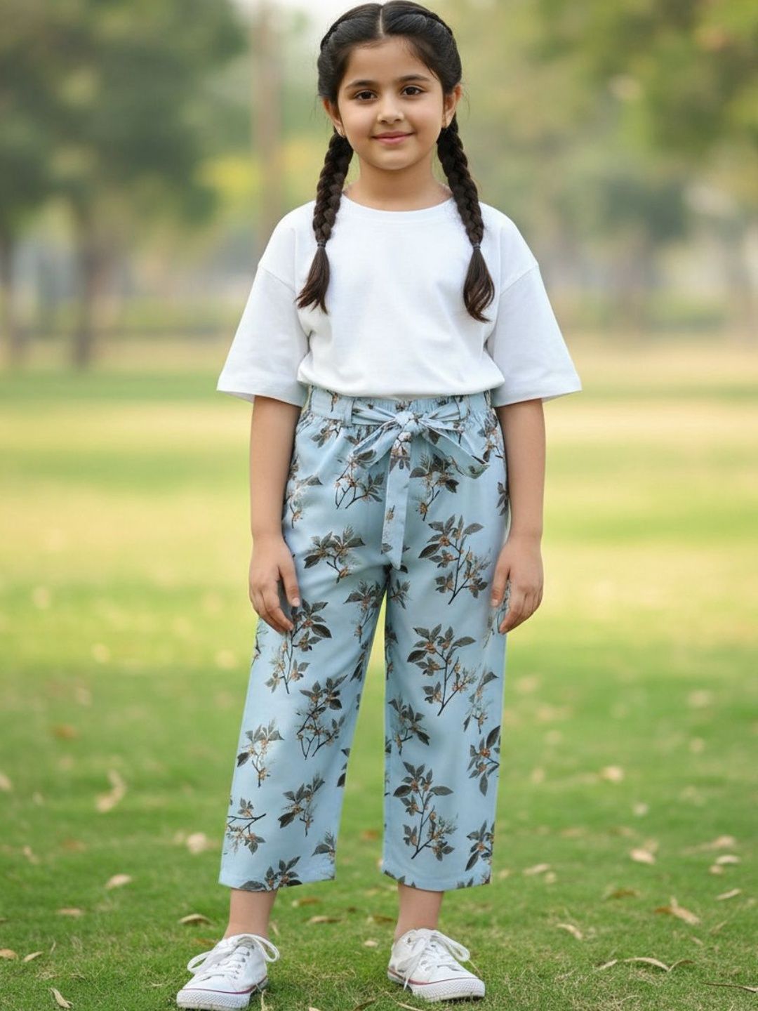 V-Mart Girls Floral Printed Cropped Palazzos-picture-31