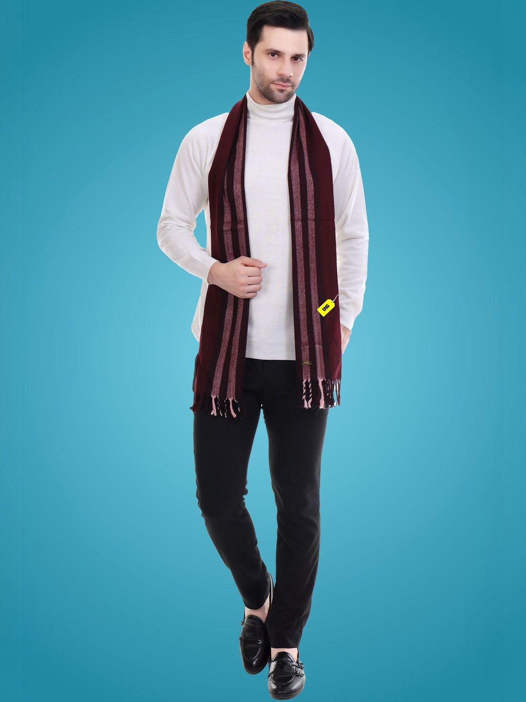 Daily Needs Shop Men Striped Merino Wool Mufflers-image-20