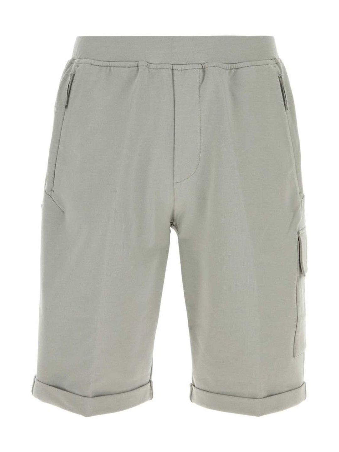 Grey Solid Shorts-image-42
