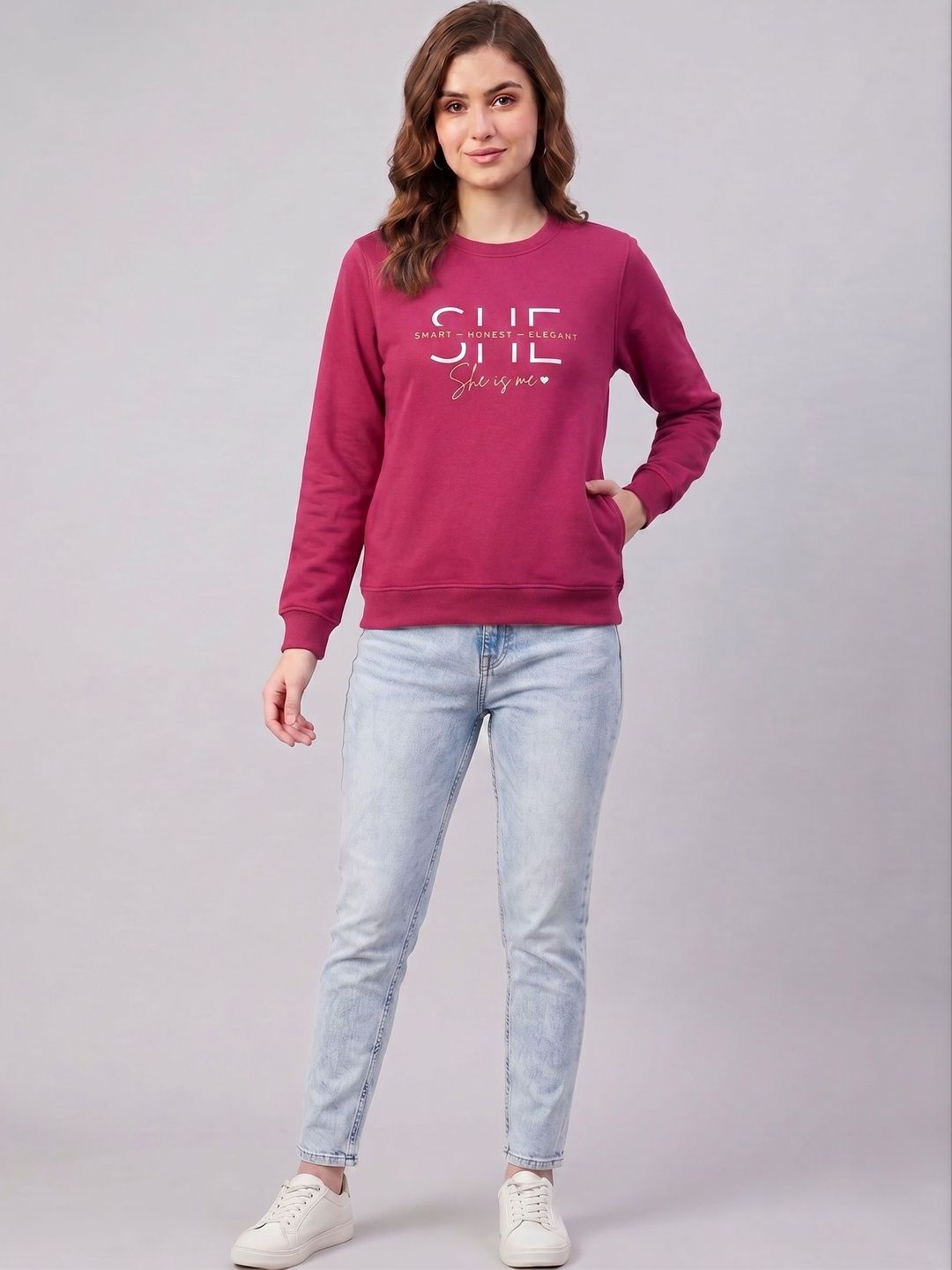 AWIBE Women Typography Printed Pullover-image-37