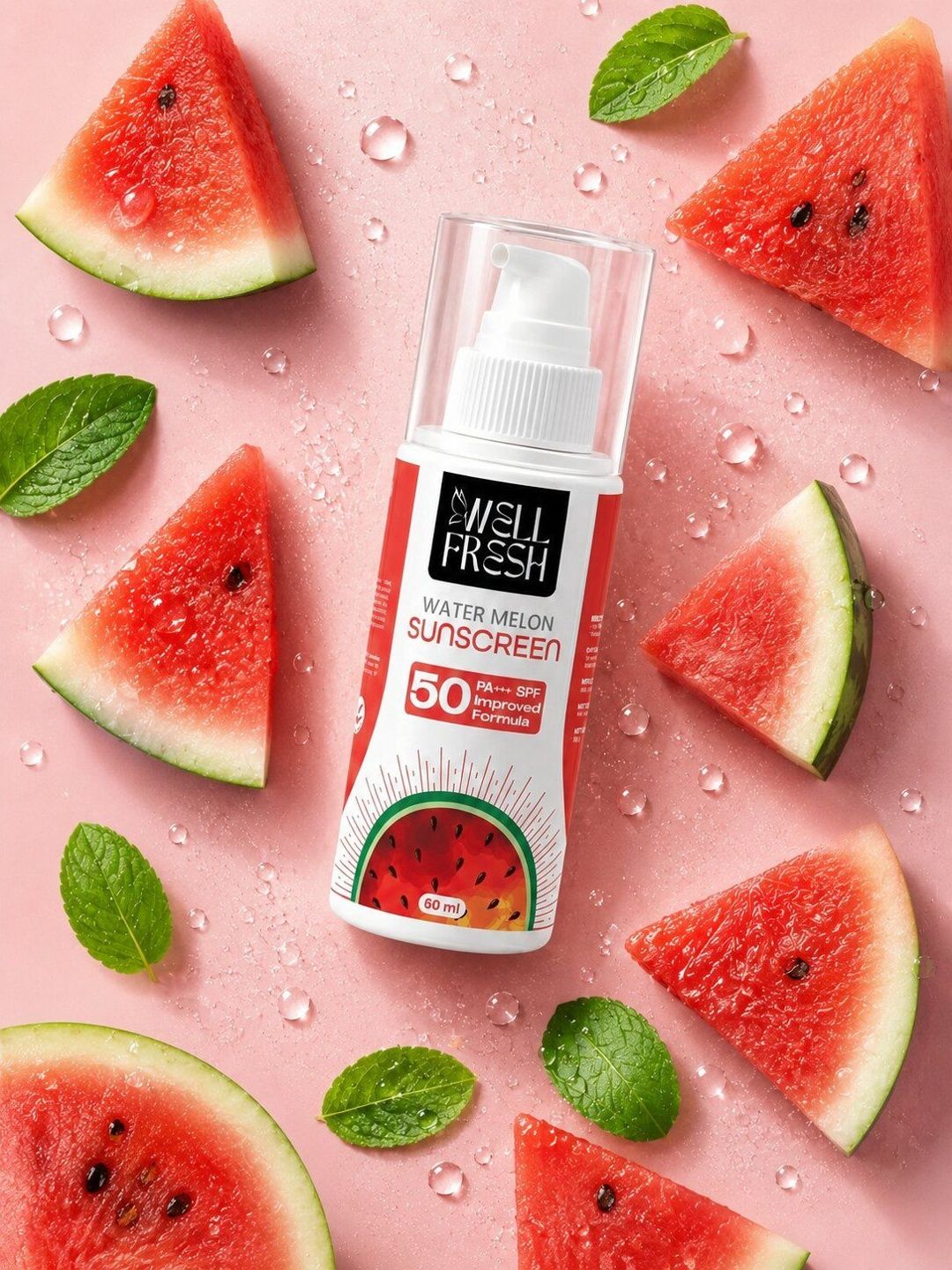 WELLFRESH Watermelon Sunscreen SPF 50 PA+++ - 60 ml-picture-46