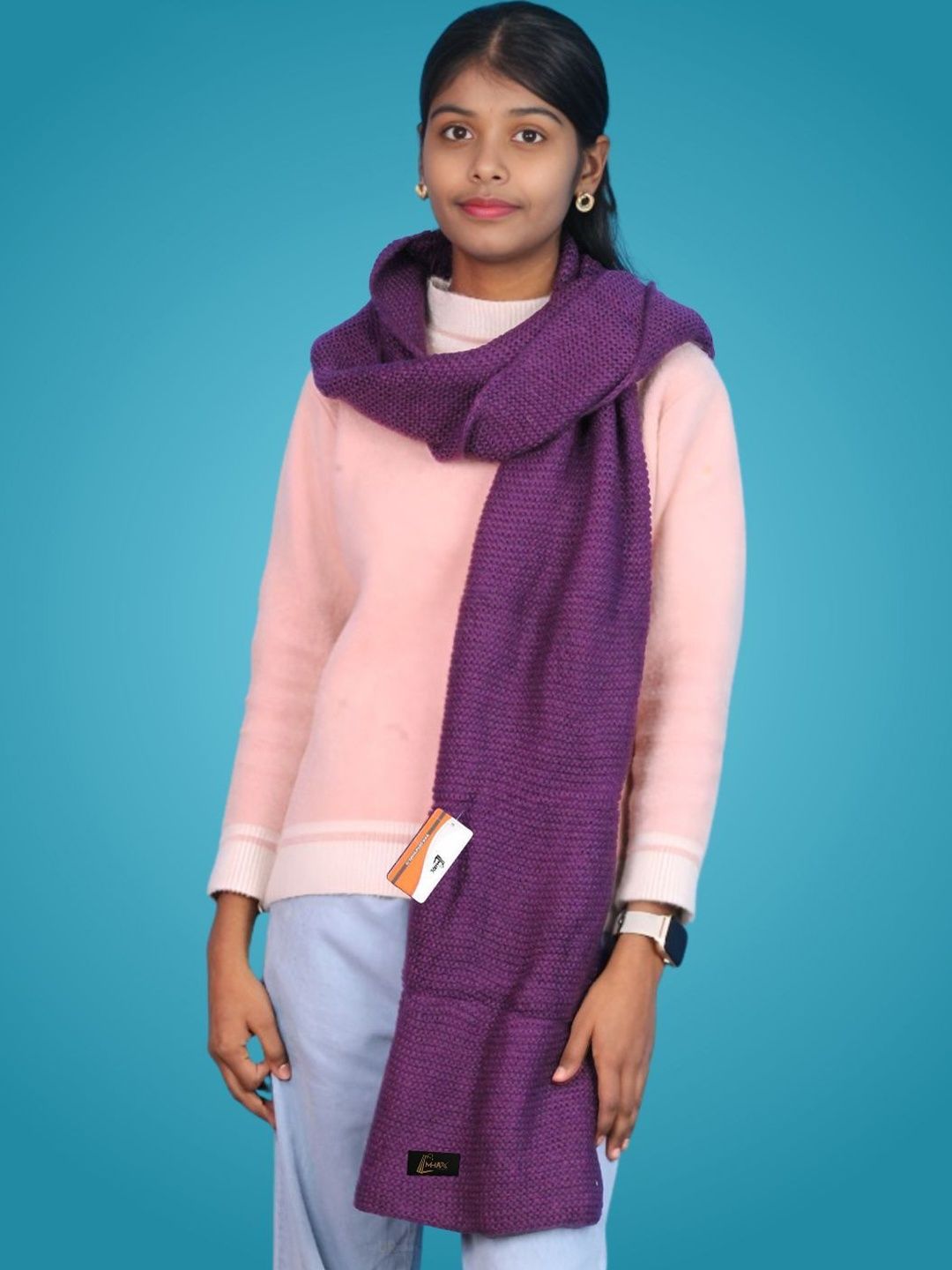 MHAX Women Woven Design Shawl-image-37