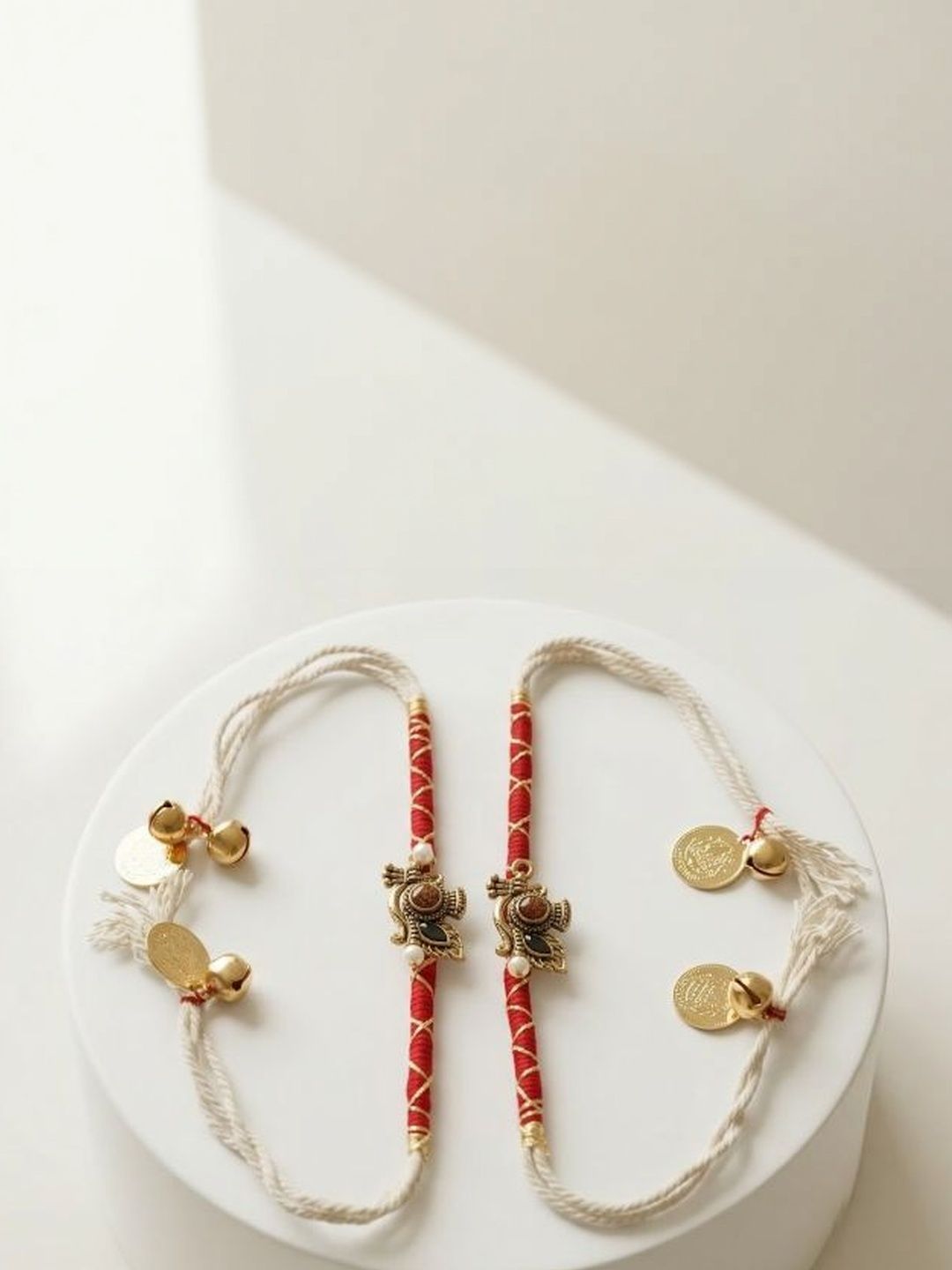 PRINISHA Set Of 5 Rakhi With Roli Rice & Platter Rakhi Gift Set-picture-14