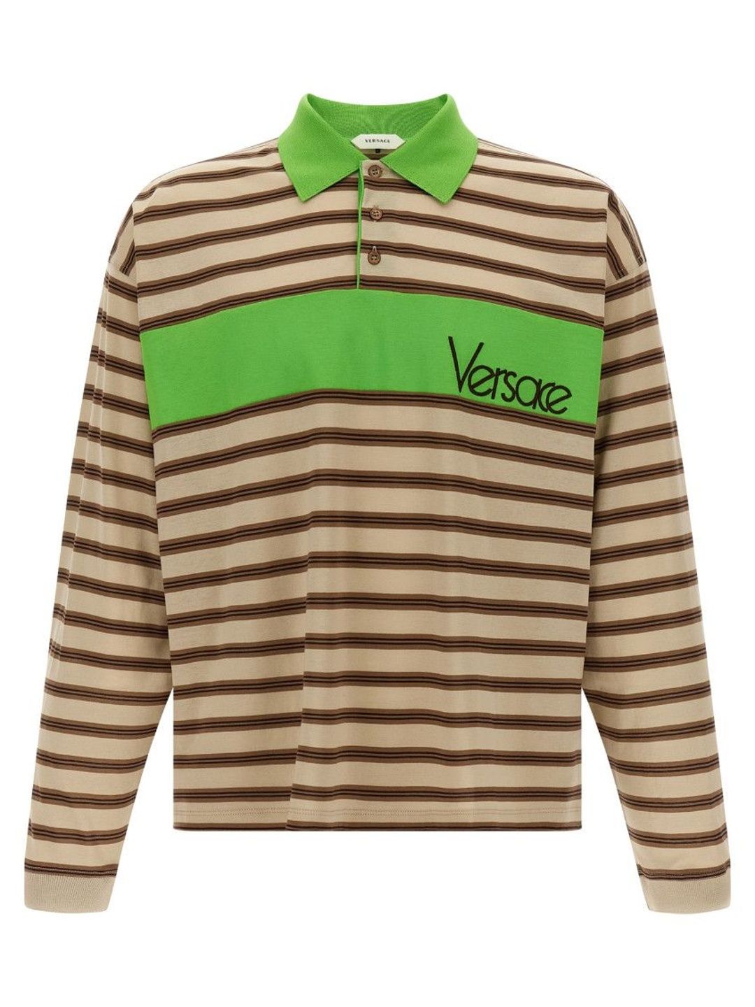 versace Multicolor Stripes Shirt Collar Polo-picture-14