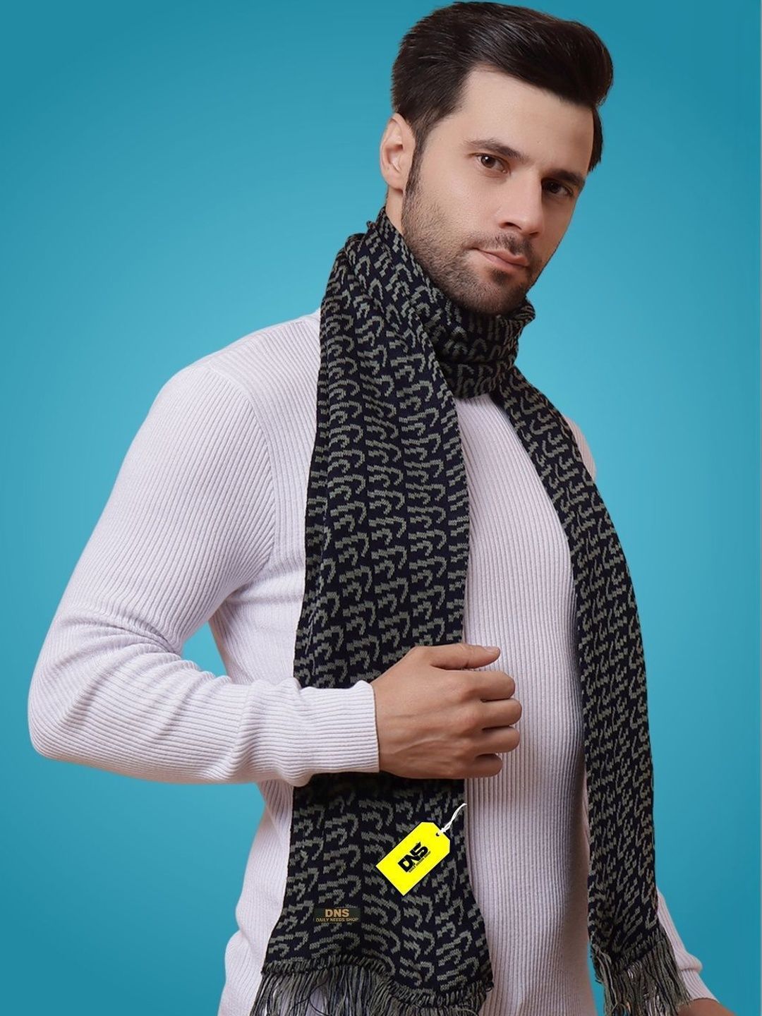 Daily Needs Shop Men Patterned Merino Wool Mufflers-image-31