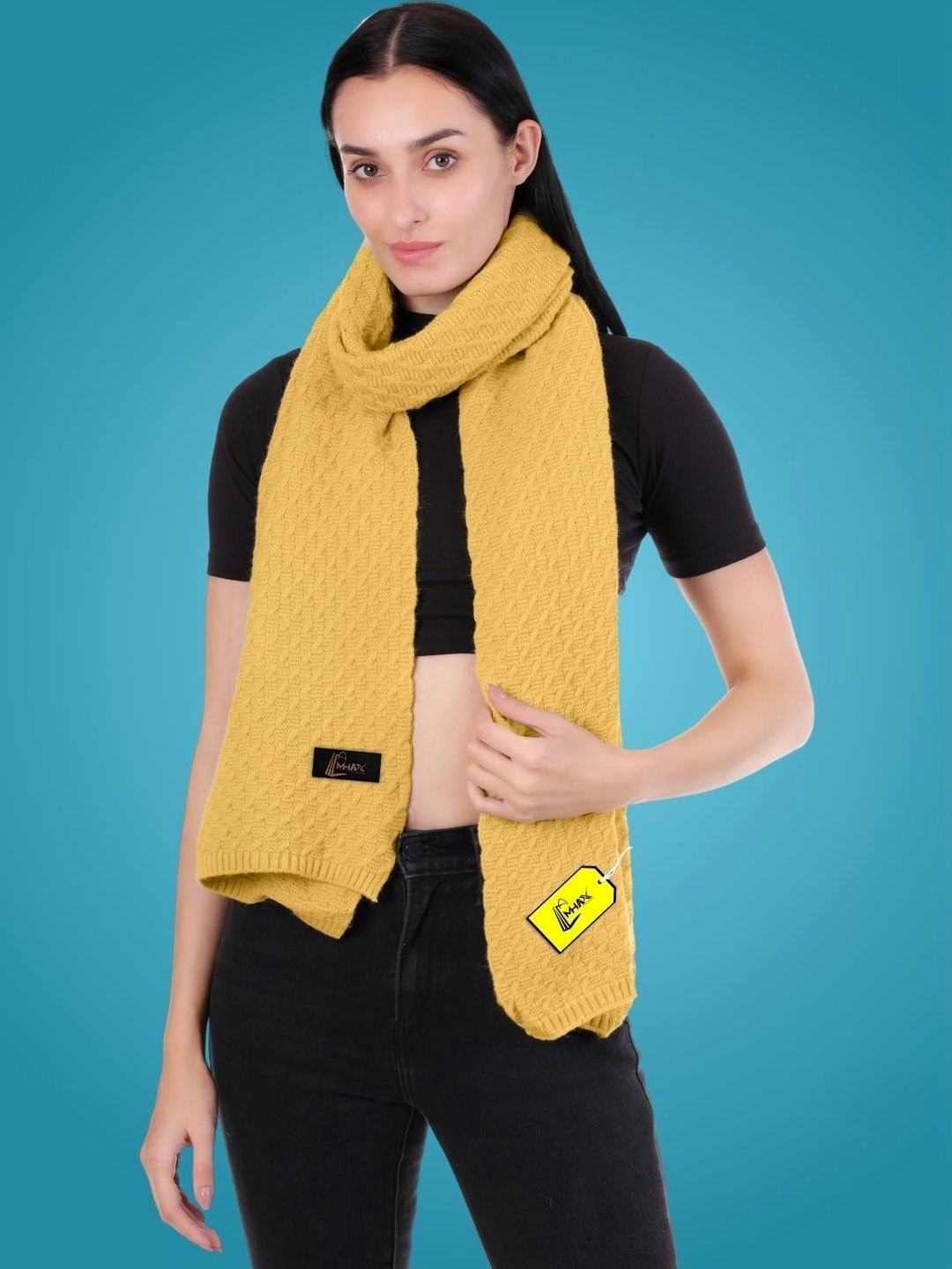 MHAX Women Woven Design Shawl-image-32