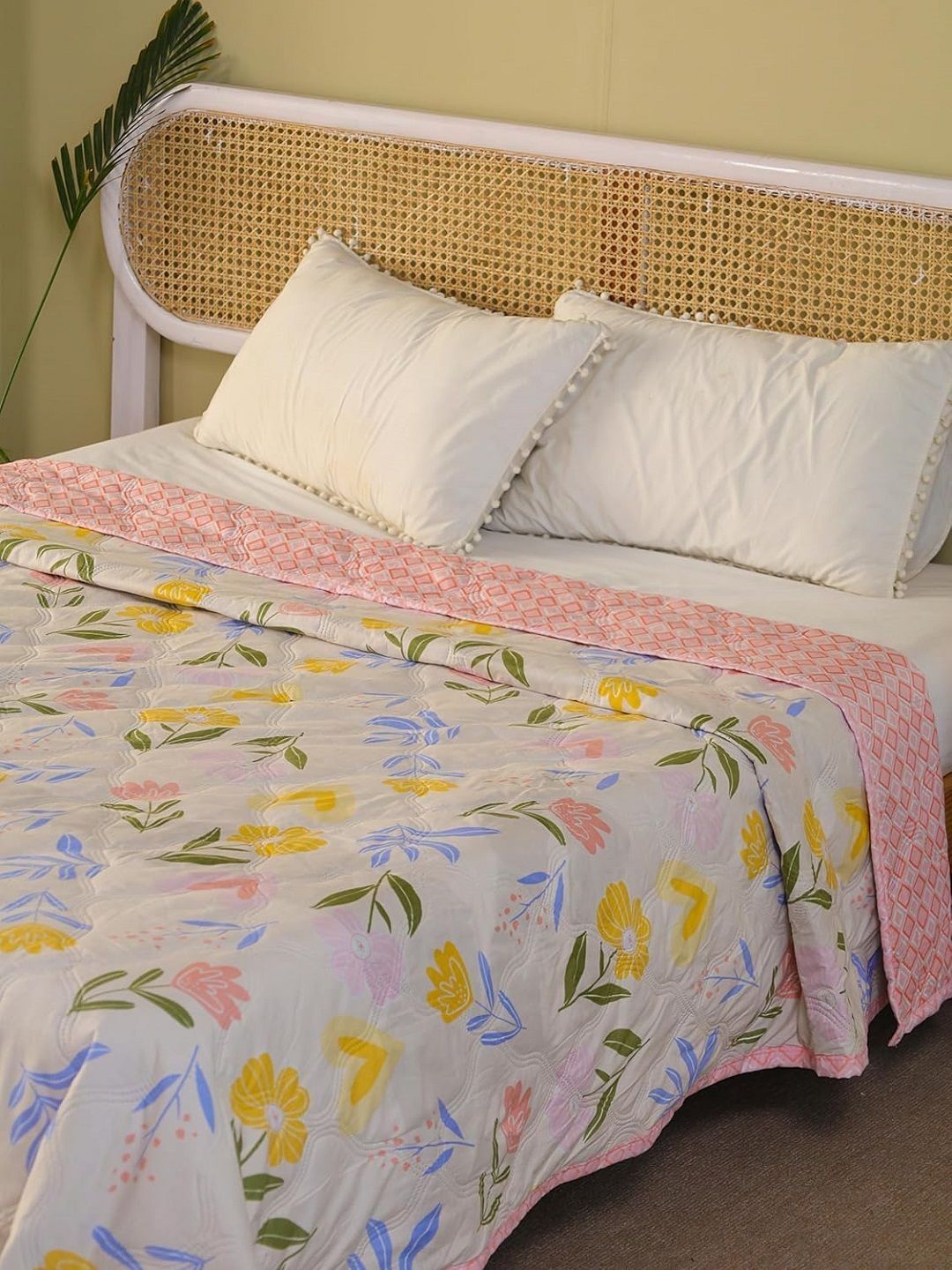 CHICERY Multicoloured Floral AC Room 210 GSM Quilt-picture-34