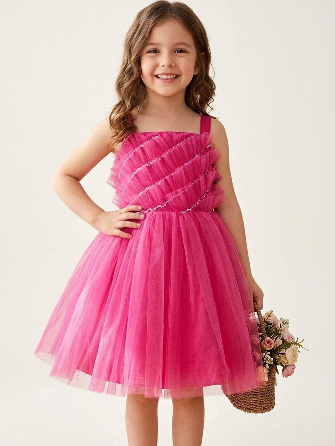 A Little Fable Ruffled A-Line Dress-picture-19