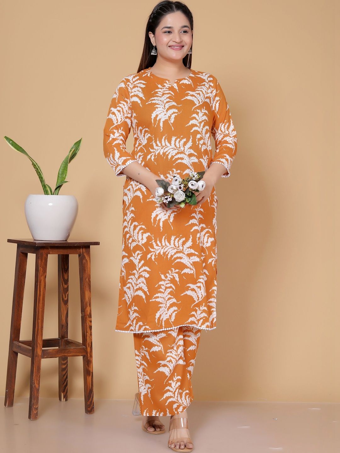 YANDZONE Women Floral Printed Regular Kurta with Palazzos-picture-43