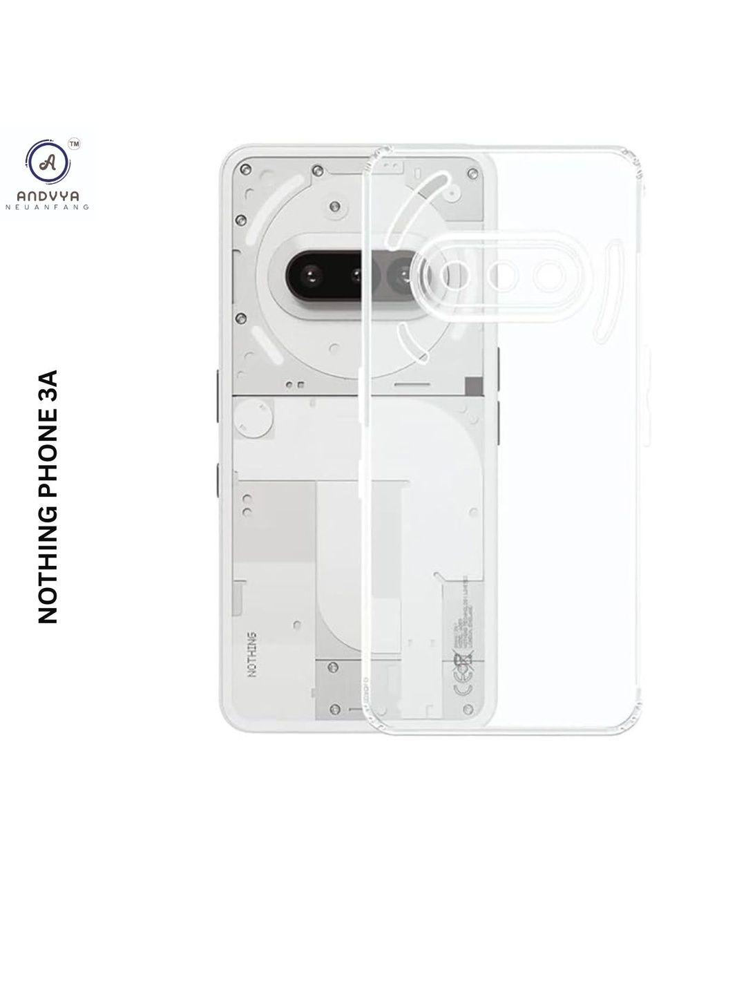 ANDVYA Solid Printed Nothing Phone 3a Back Case Mobile Accessories-picture-33