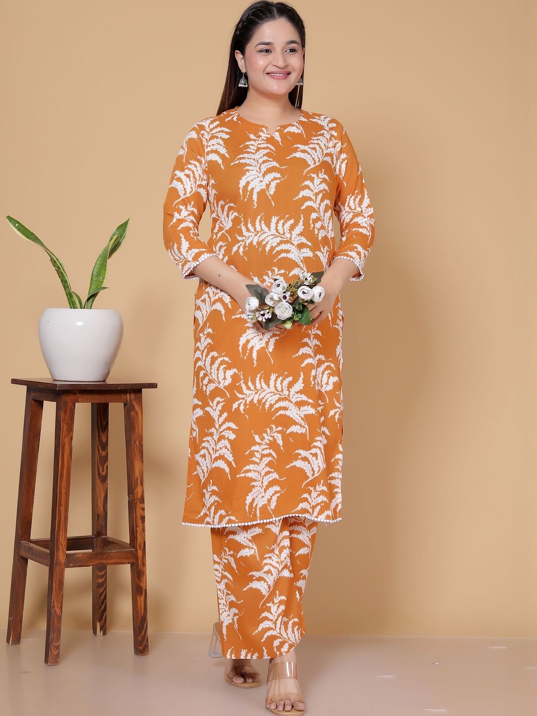 YANDZONE Women Floral Printed Regular Kurta with Palazzos-picture-36