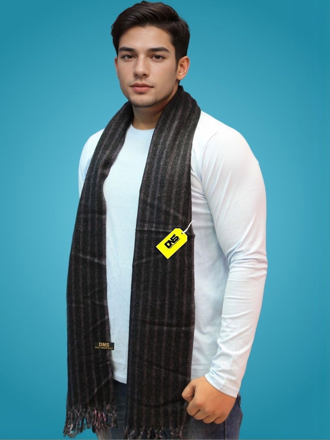 Daily Needs Shop Men Striped Merino Wool Mufflers-image-32