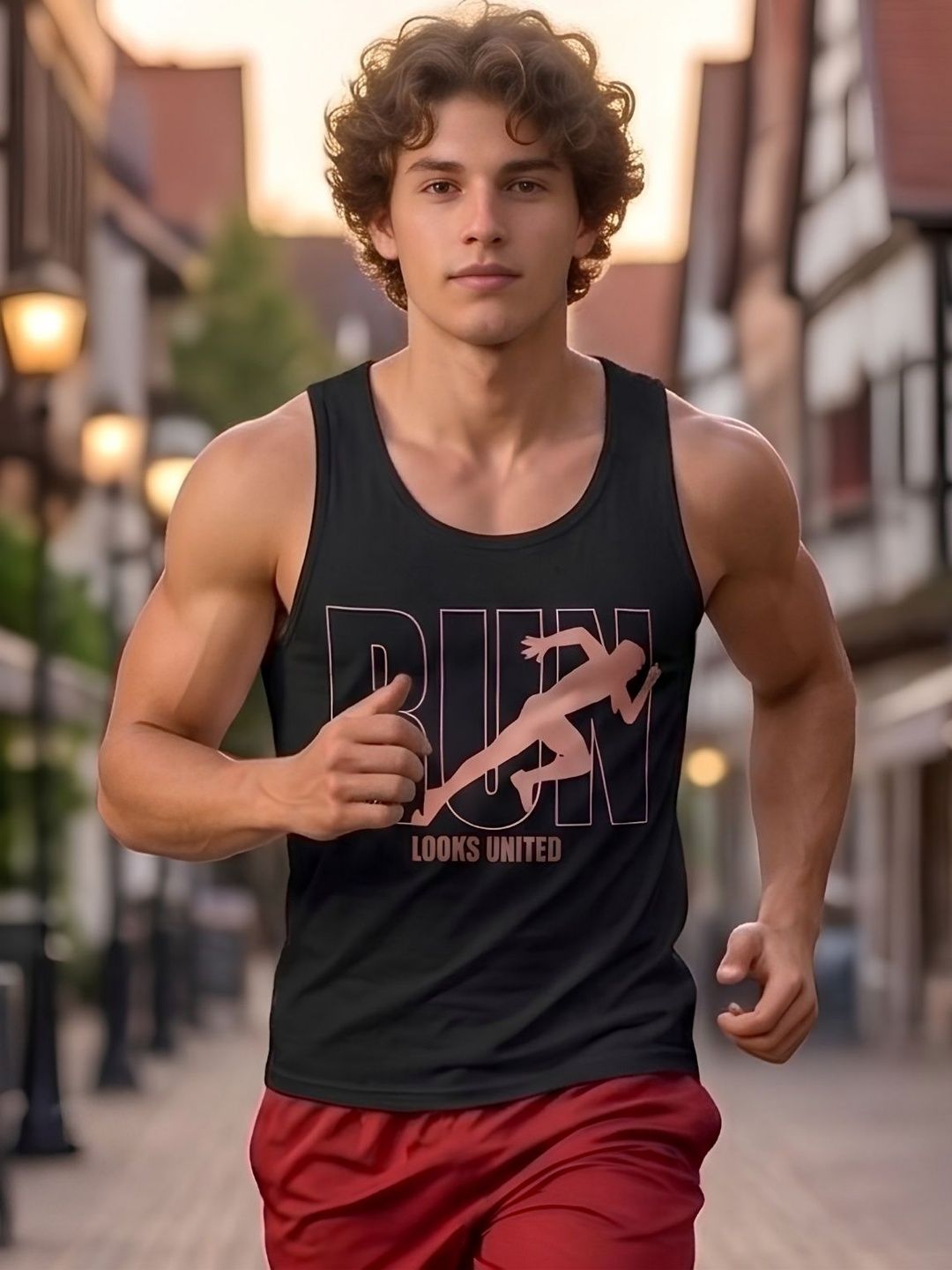 Looks United Printed Gym Vest-picture-16