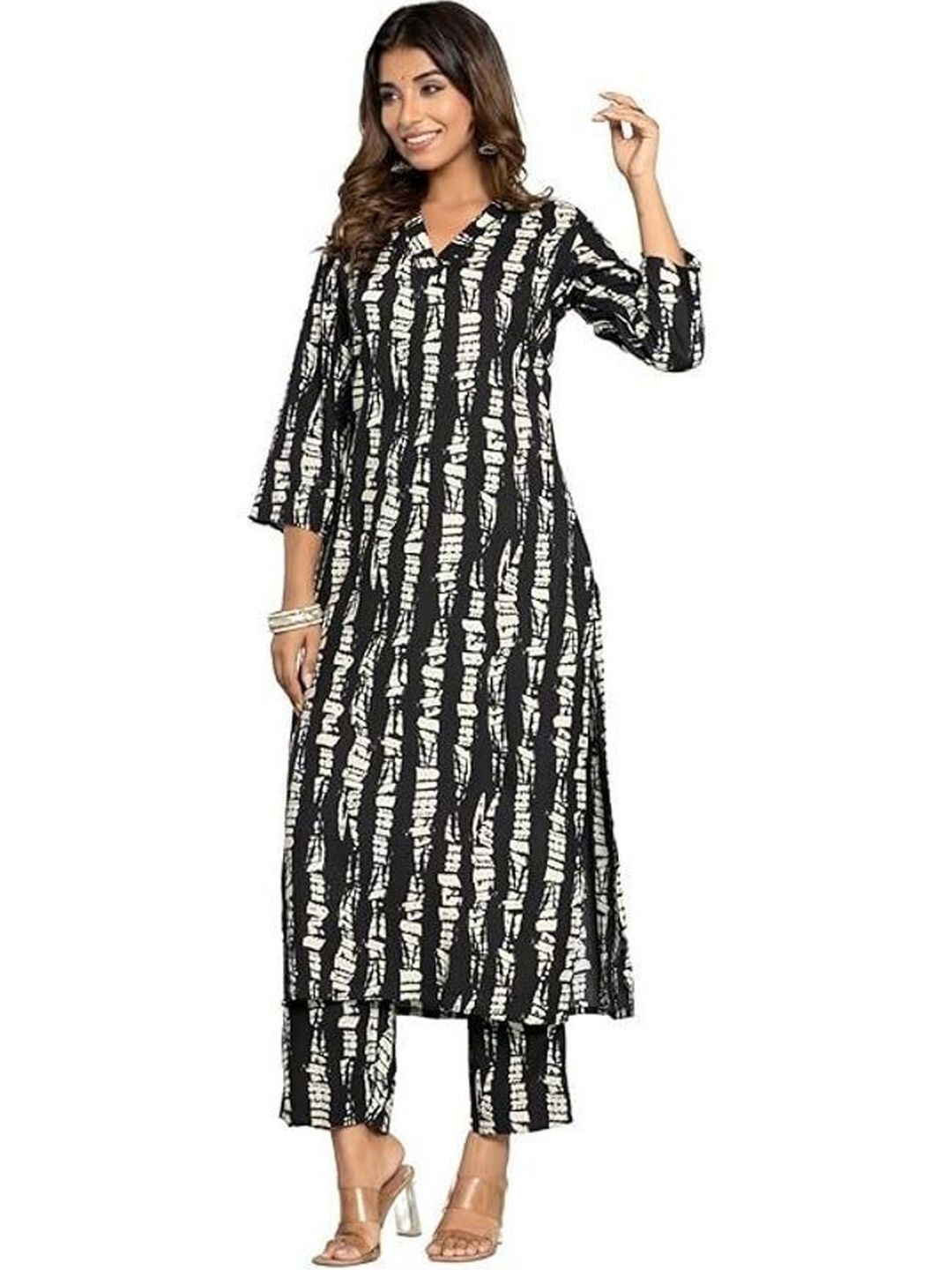 YANDZONE Women Printed Regular Kurta with Palazzos-picture-11