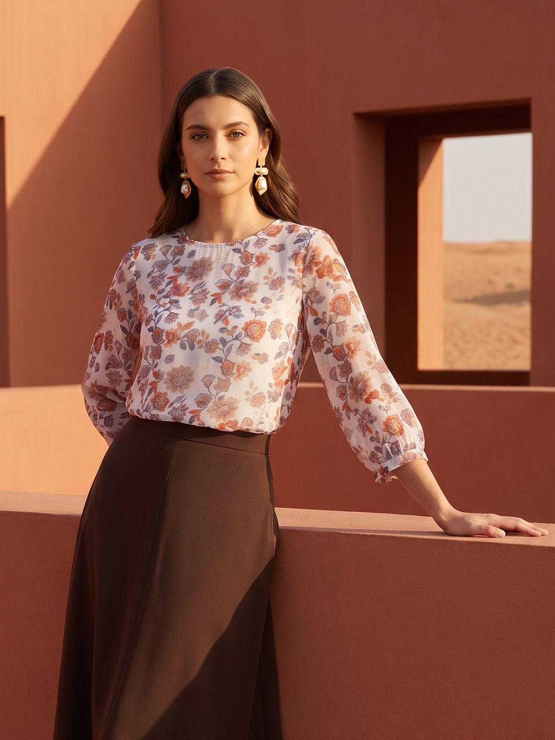 all about you Floral Printed Puff Sleeve Top-picture-54