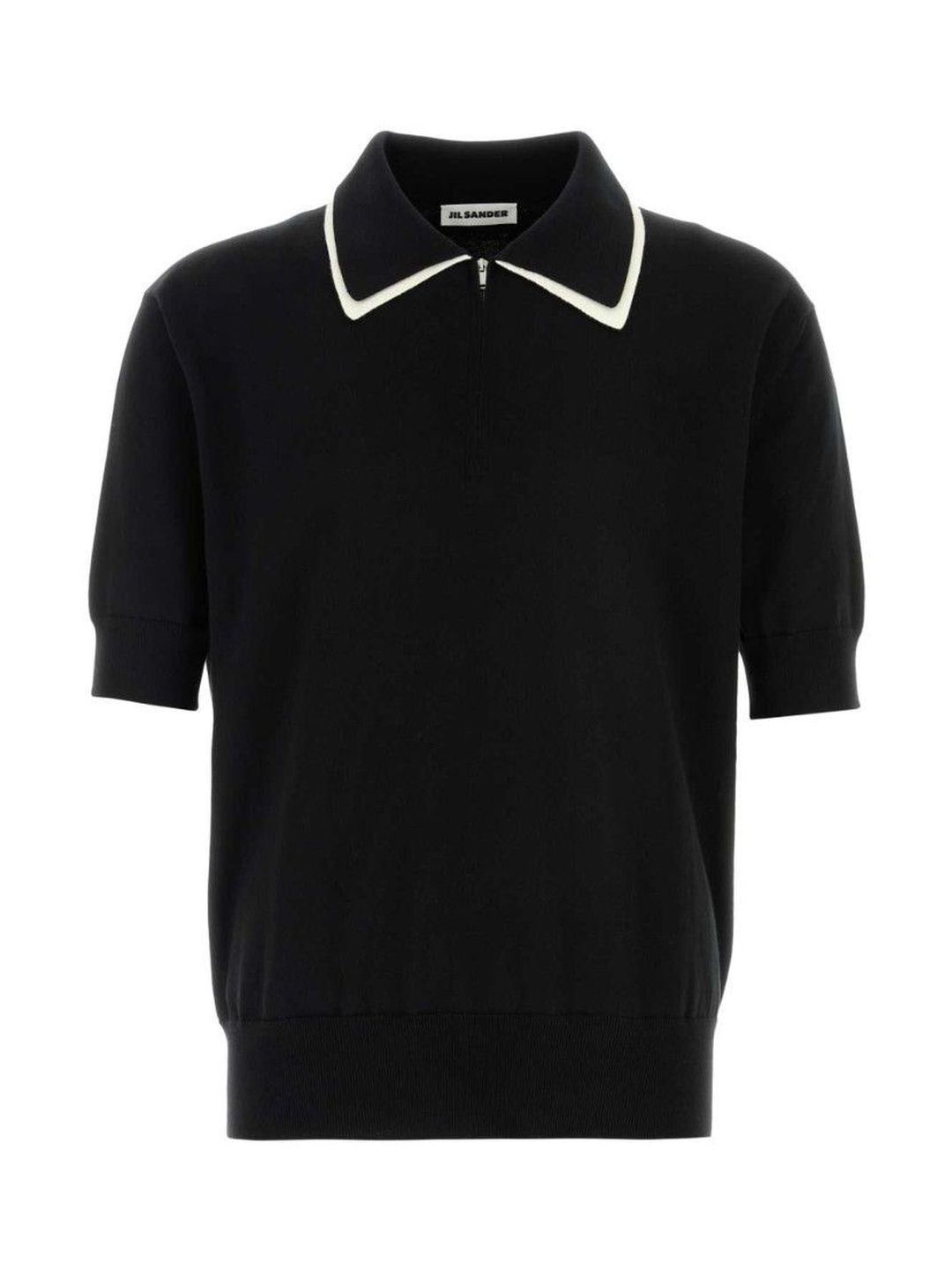 jil sander Black Solid Shirt Collar Polo-picture-18