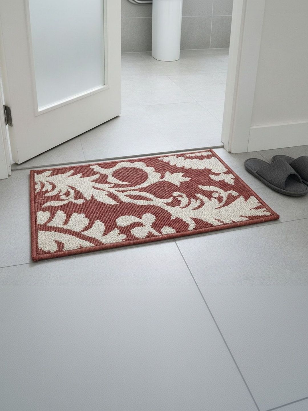 Themes Furnishings & DecorRed Self Design Doormats-image-6