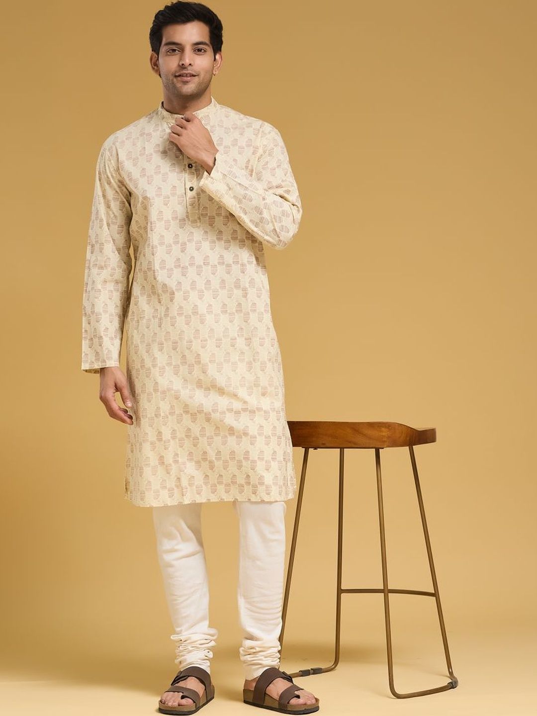 Fabindia Men Ethnic Motifs Printed Kurta-picture-45
