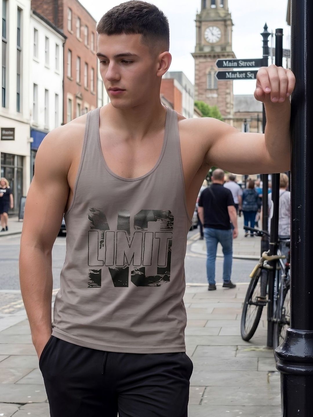 Looks United Printed Gym Vest-picture-18