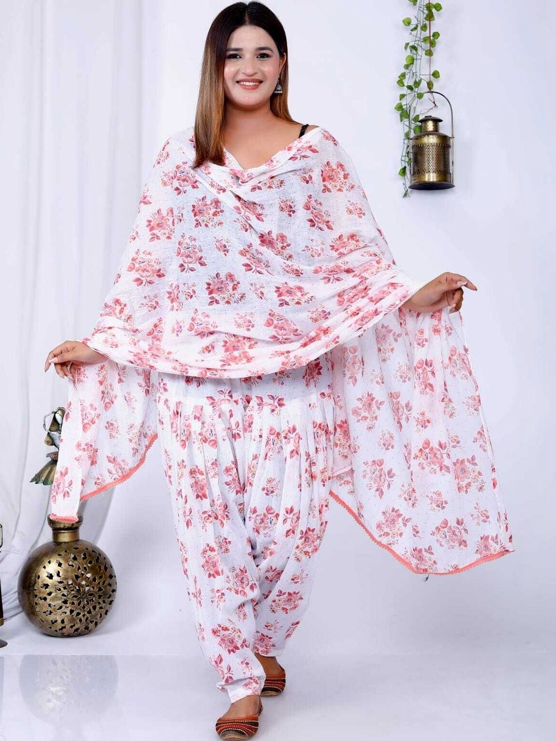 HANVIK Printed Cotton Patiala & Dupatta-image-2