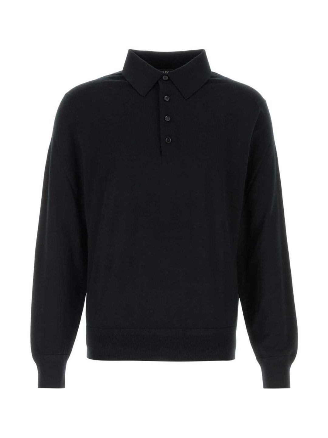 Black Solid Shirt Collar Polo-image-48