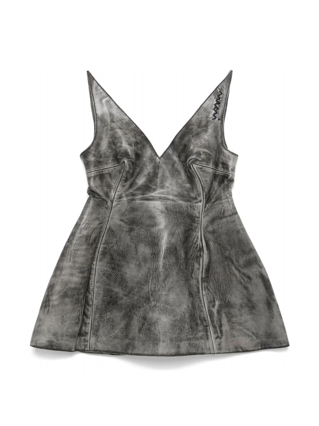 Marni Dark Grey Flared Mini Dress-image-48