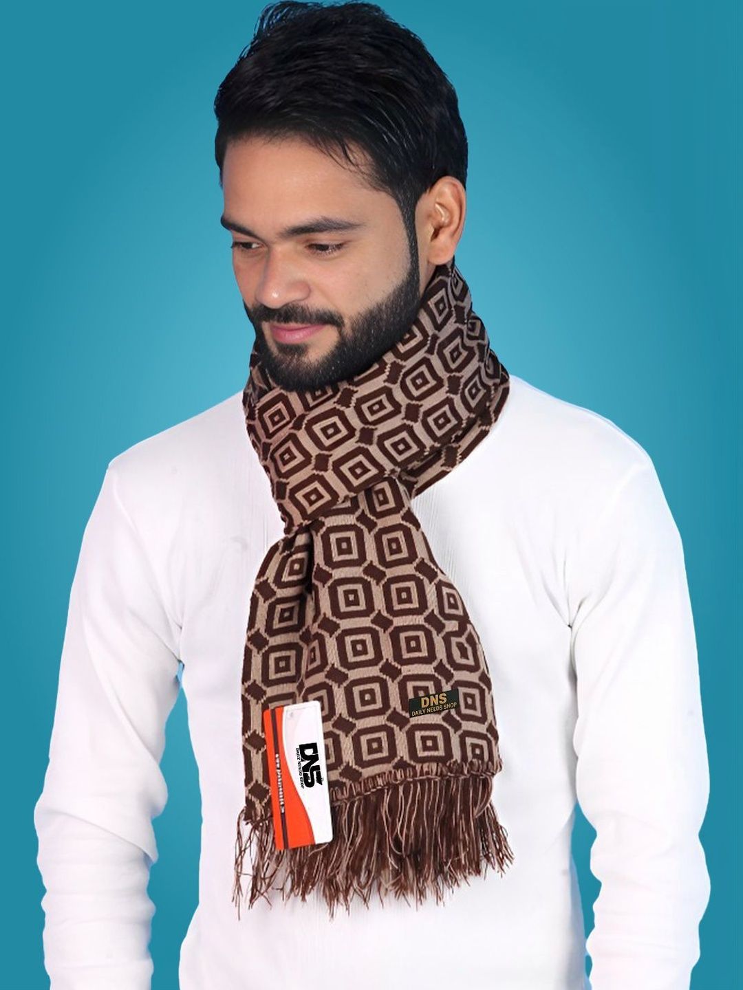 Daily Needs Shop Men Patterned Merino Wool Mufflers-picture-20