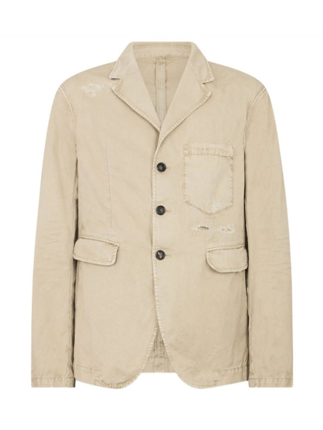 Dsquared2 Beige Solid Notched Lapel Blazer-picture-17