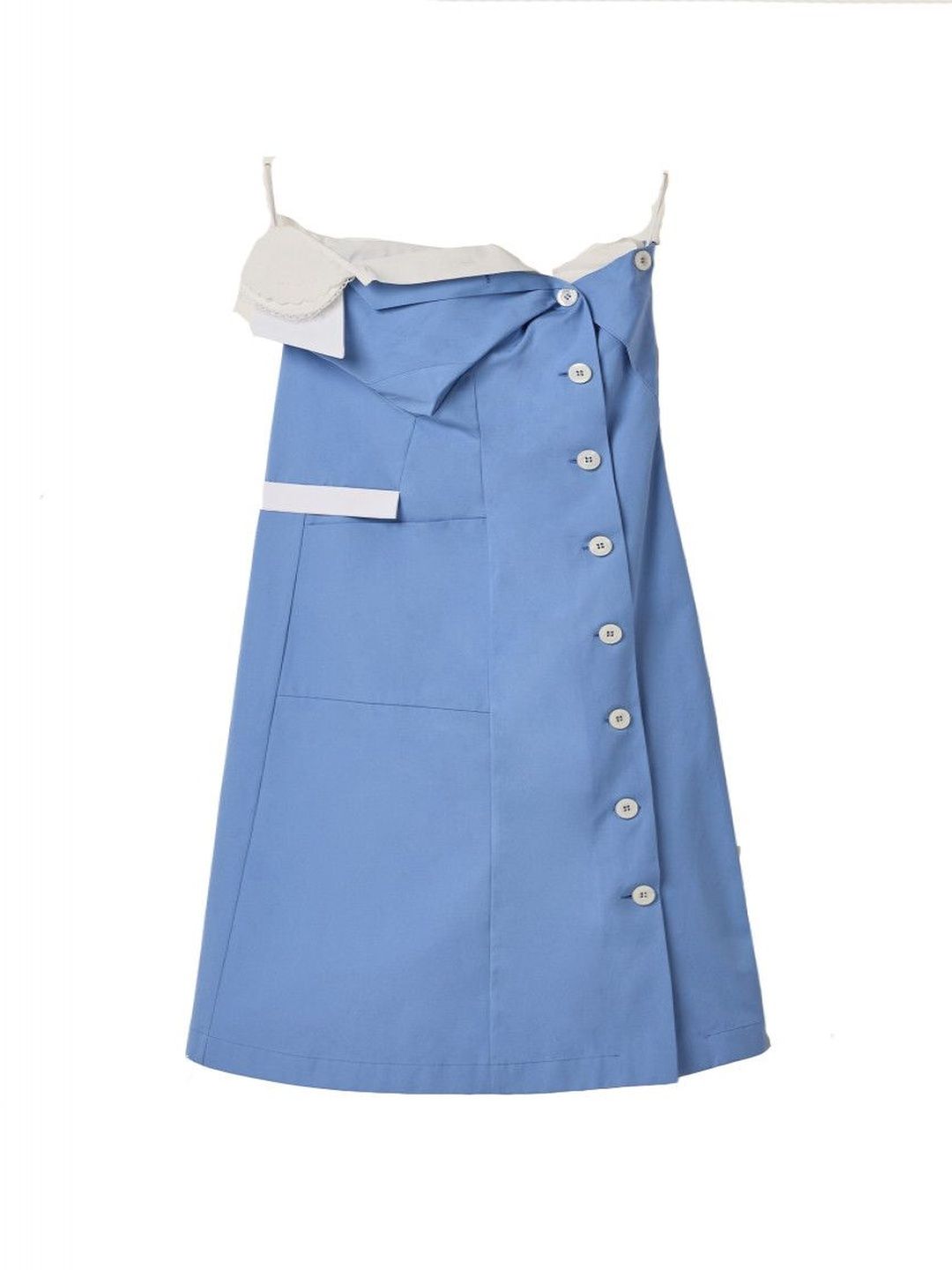 Miu Miu Light Blue Deconstructed Mini Dress-image-19