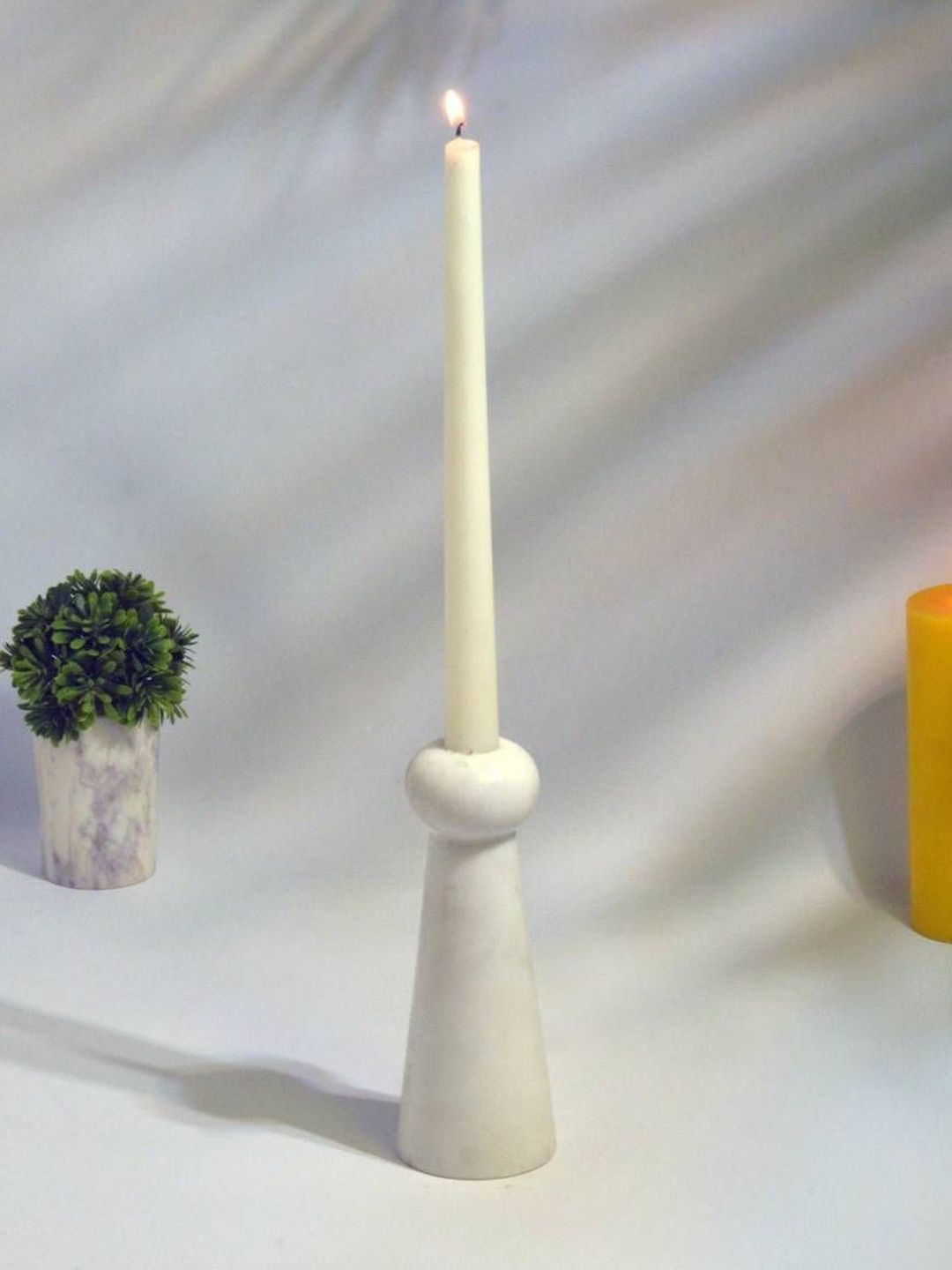 Myntra Elegant Homes White 1 pieces Pillar Candle-picture-32