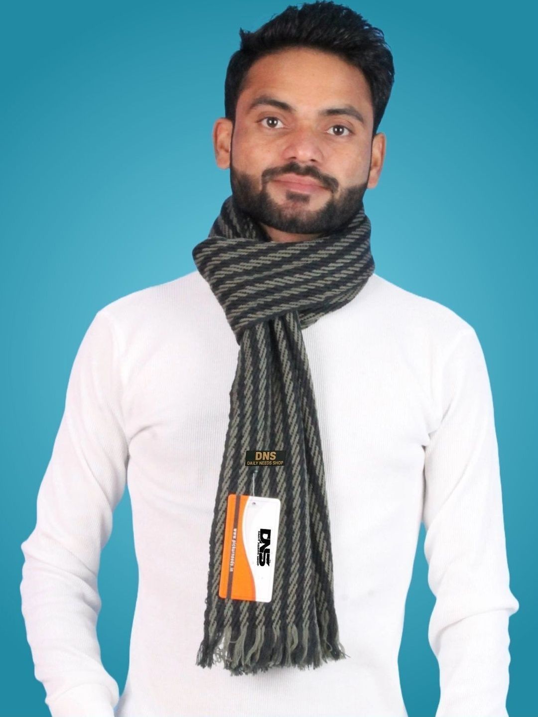 Daily Needs Shop Men Striped Merino Wool Mufflers-image-48