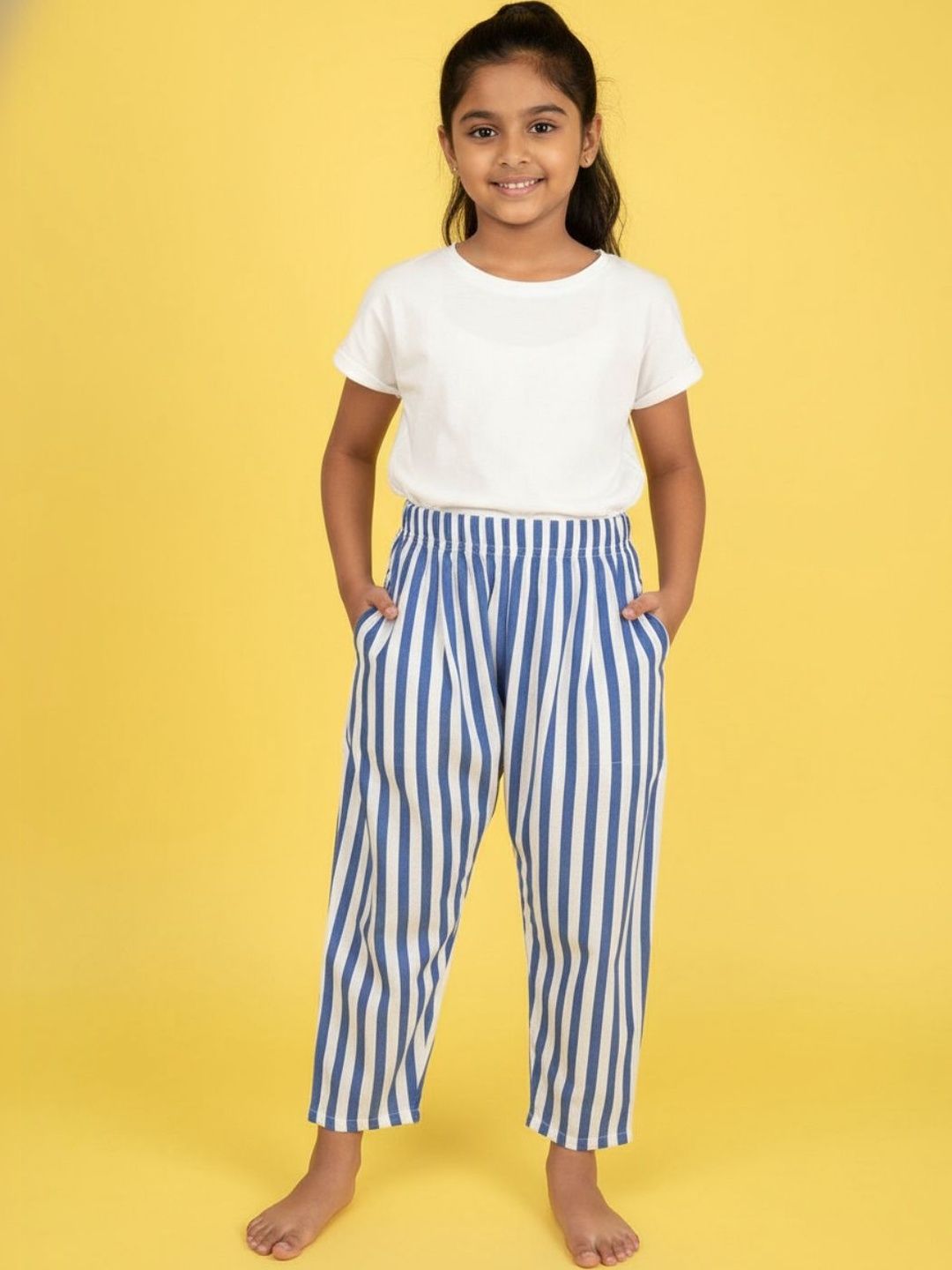 V-Mart Girls Striped Palazzos-picture-34