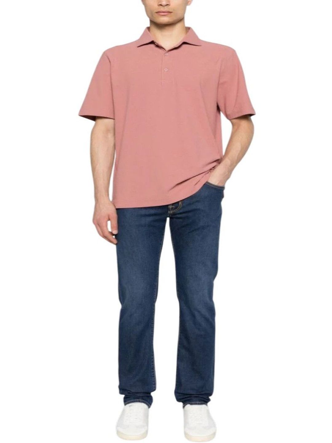 Lardini Light Pink Polo Shirt With Logo-picture-5