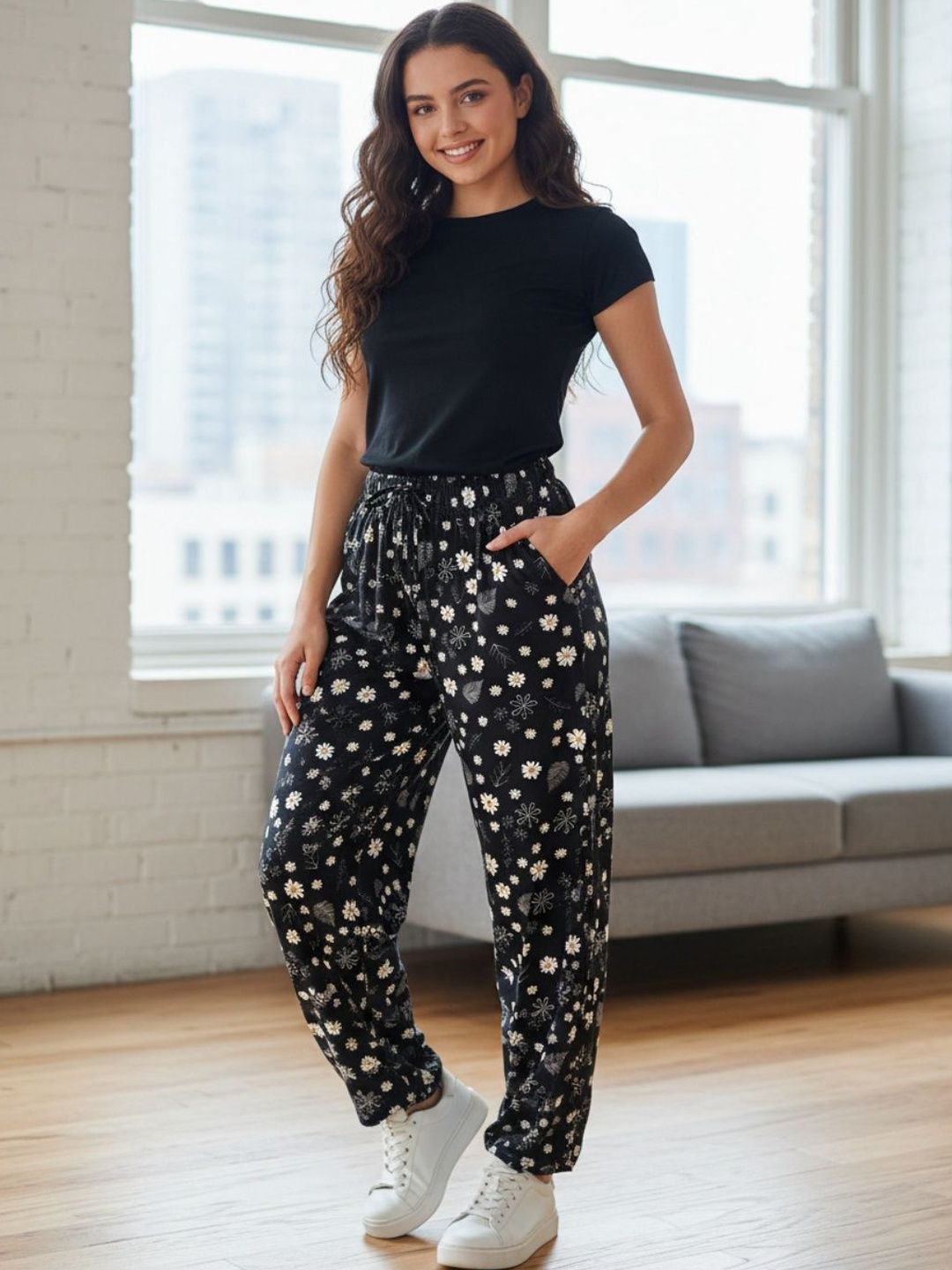 V-Mart Girls Floral Printed Palazzos-picture-31