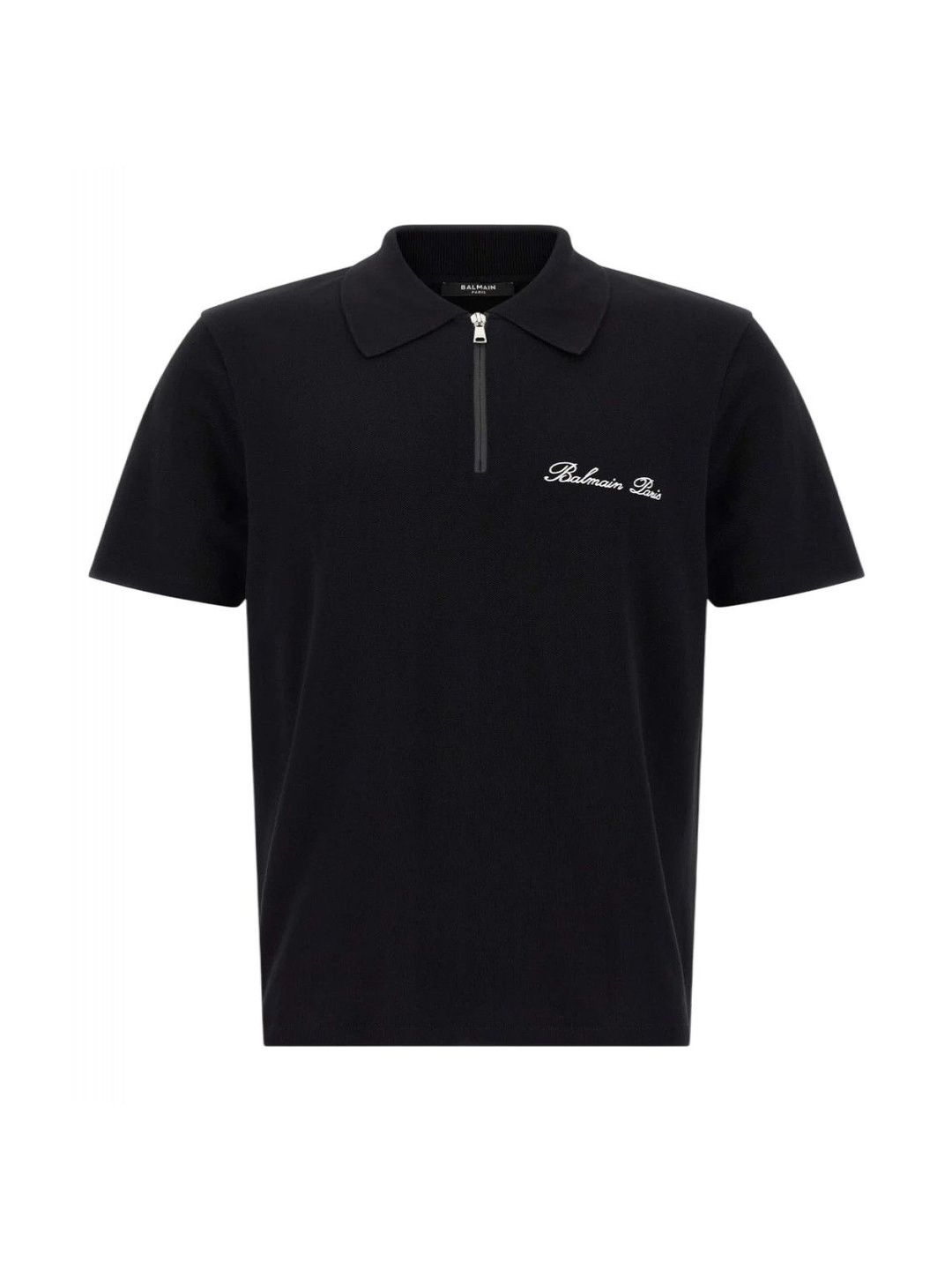balmain Black Logo Embroidery Polo Shirt-picture-29