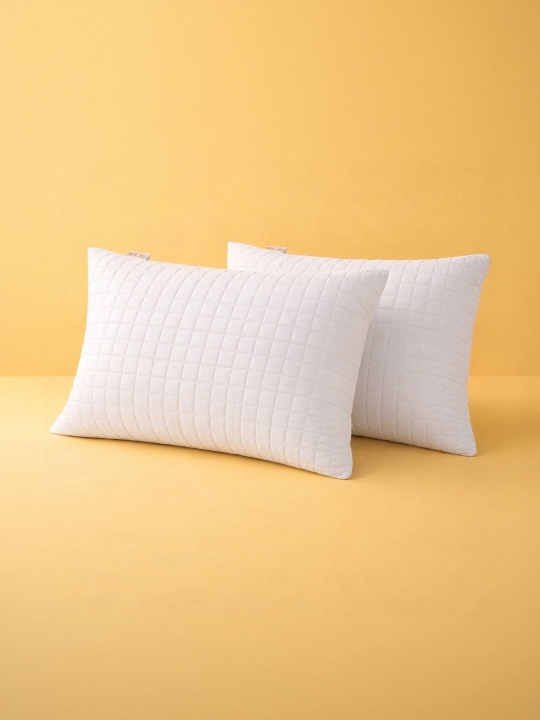 Orchid Pillows White Set of 2 Fibre Filled Cotton Breathable Sleep Pillow-image-23