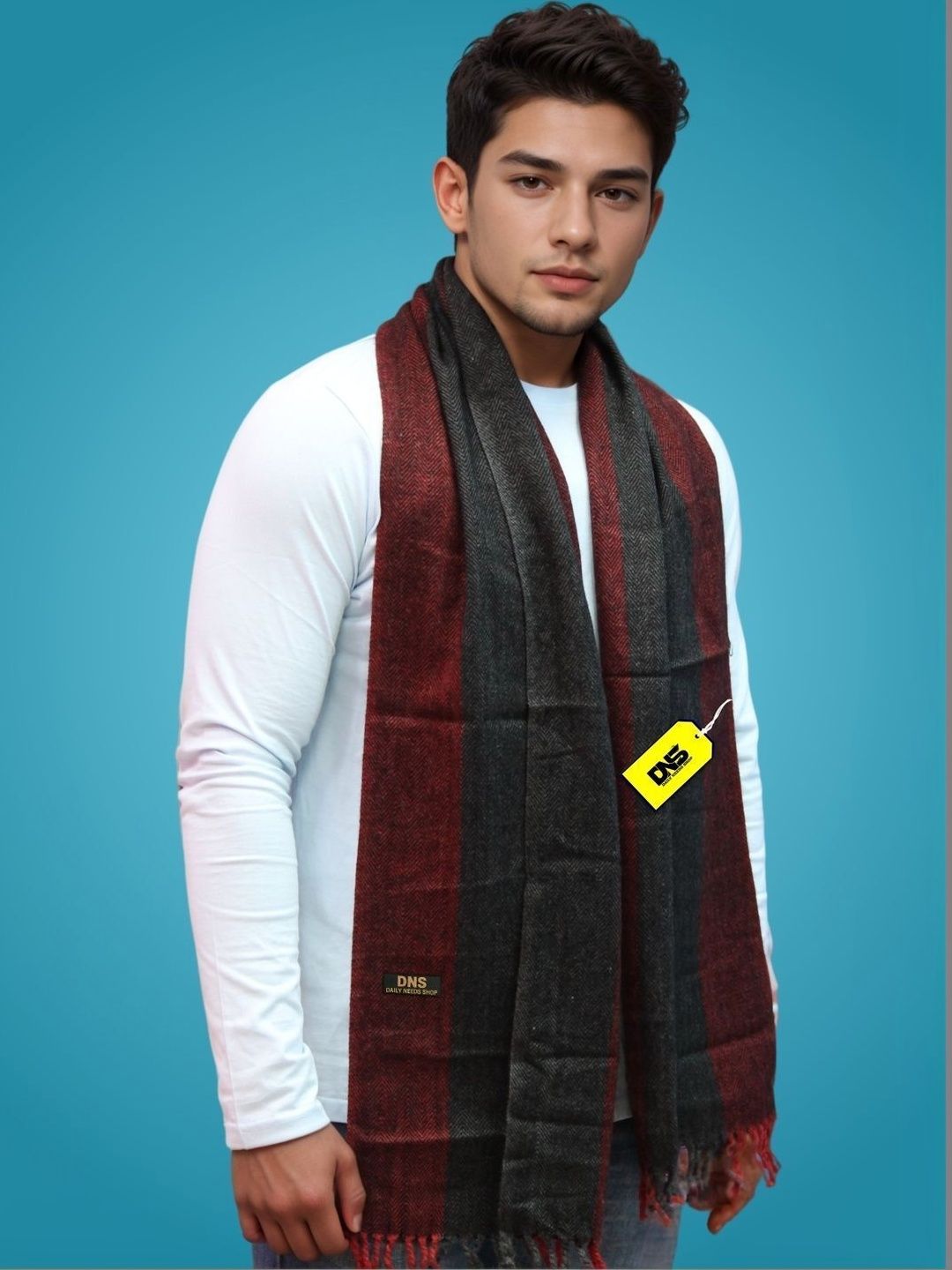 Daily Needs Shop Men Striped Merino Wool Mufflers-picture-38