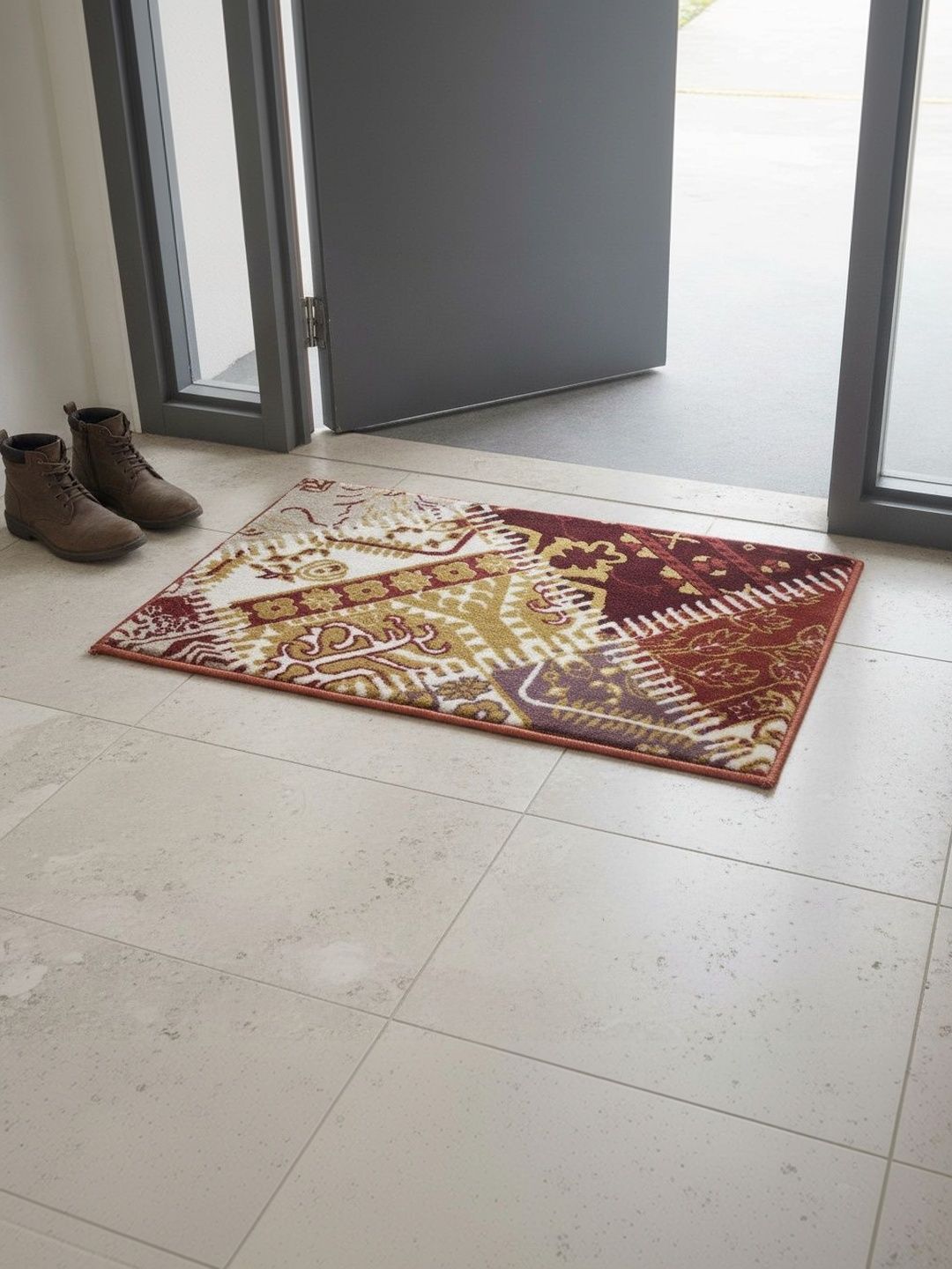 Themes Furnishings & Decor Brown & White Ethnic Motifs Design Doormat-image-25