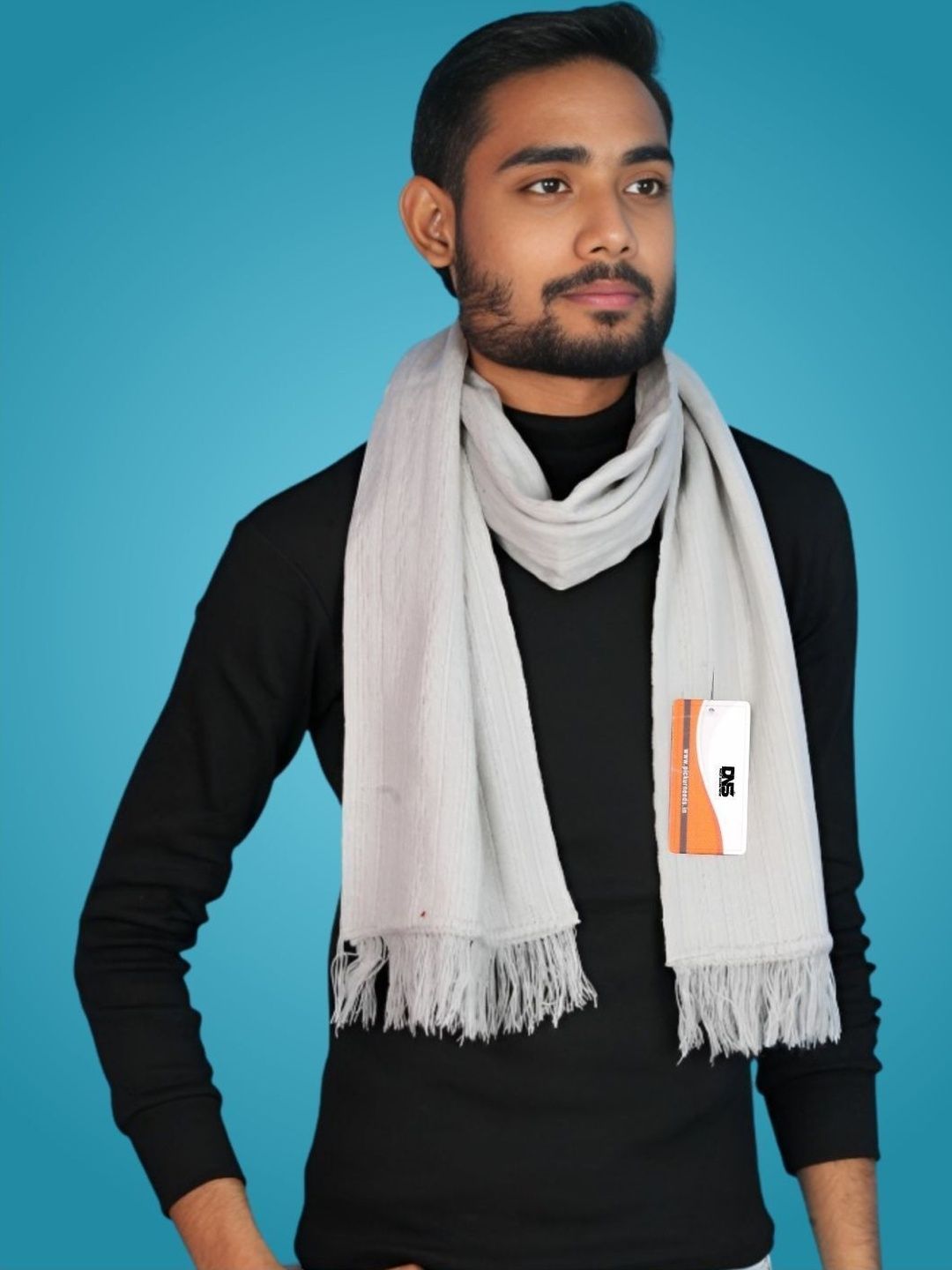 Daily Needs Shop Men Ribbed Merino Wool Mufflers-picture-17