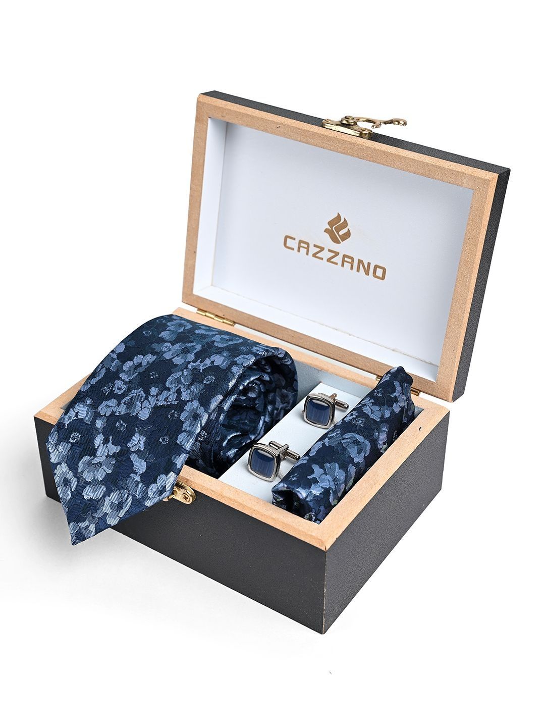 Cazzano Men Printed Tie & Cufflink Set-picture-54