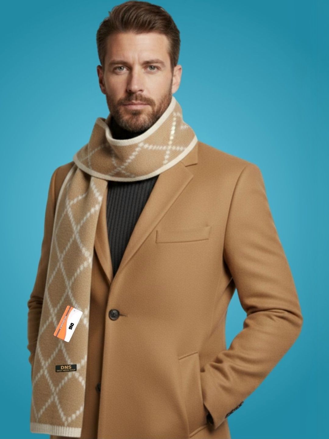 Daily Needs Shop Men Patterned Merino Wool Mufflers-image-37