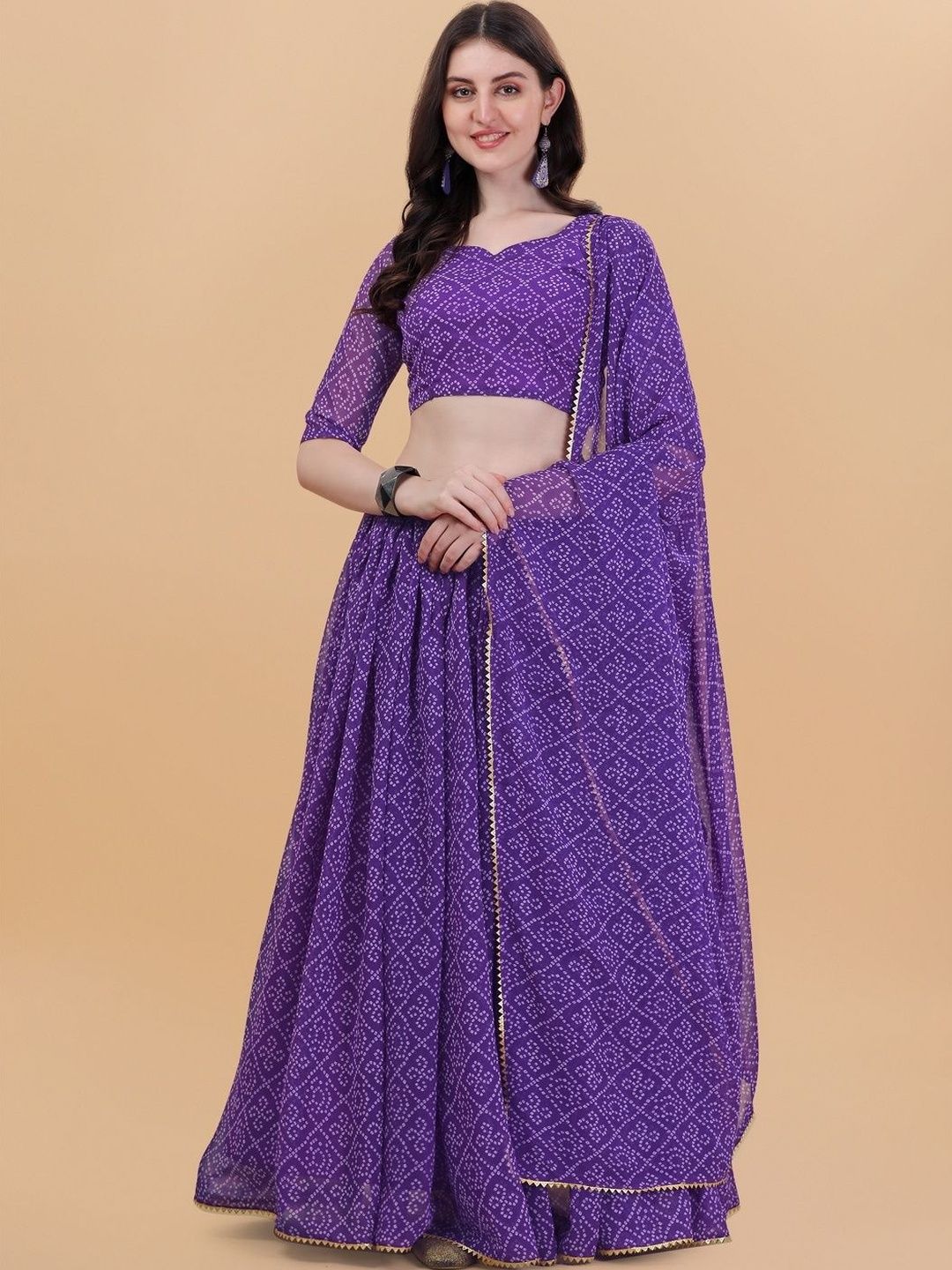 Dearoz Printed Ready to Wear Lehenga & Unstitched Blouse With Dupatta-image-14