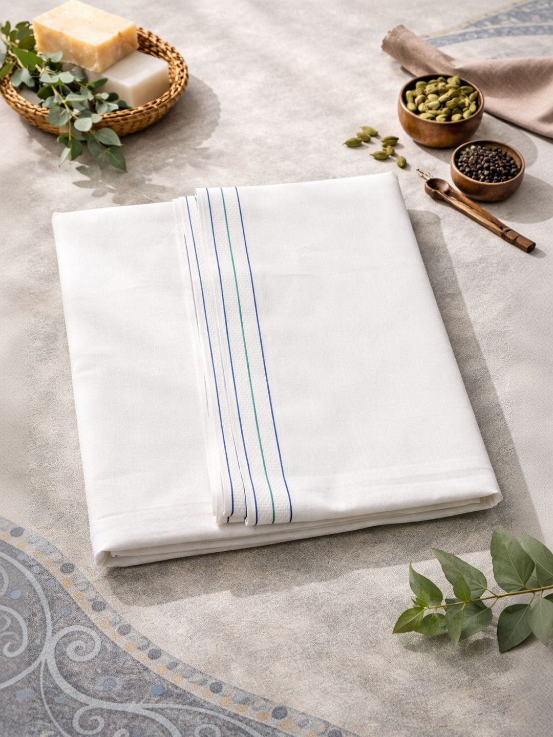 Shyam Handloom Men Striped Cotton Dhoti Dhotis-picture-18