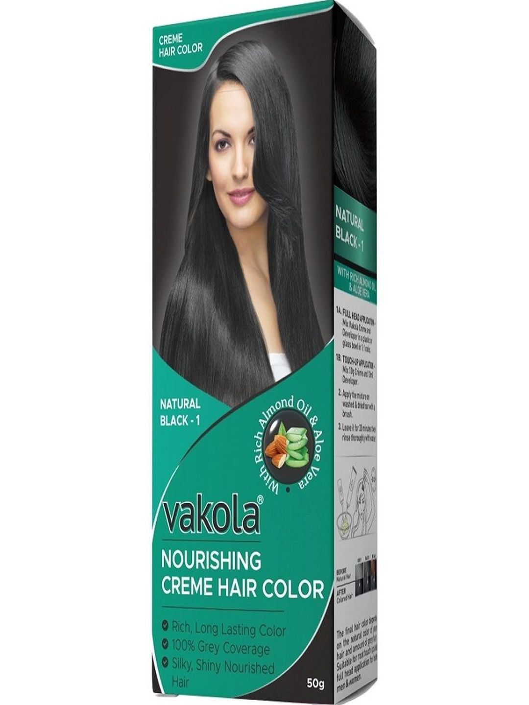 VAKOLA Set Of 3 Natural Black Permanent Hair Color - 50 g Each-picture-14