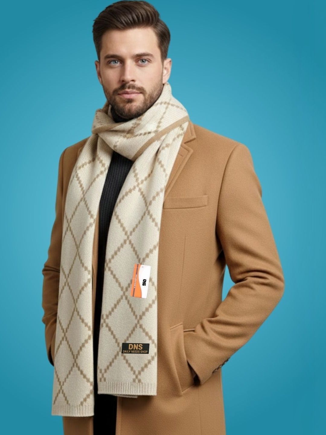 Daily Needs Shop Men Patterned Merino Wool Mufflers-image-30
