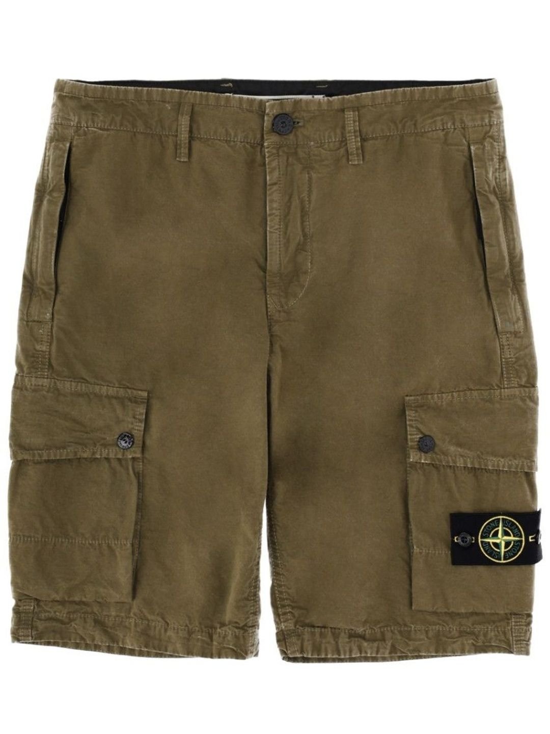 Stone Island Khaki Solid Shorts-picture-44