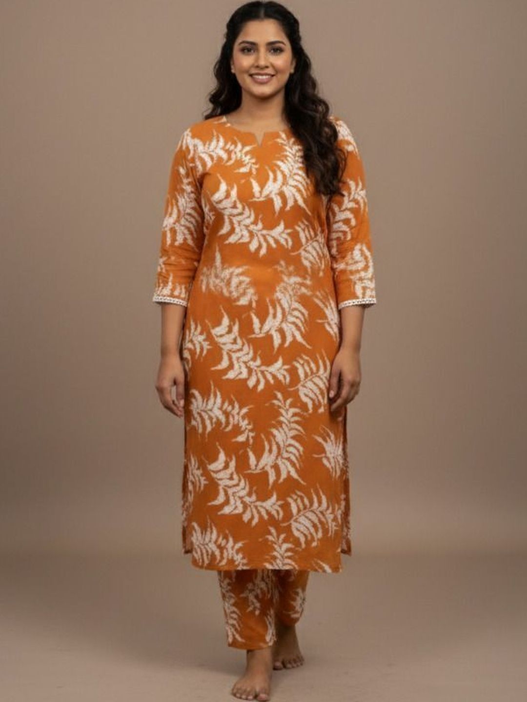 YANDZONE Women Floral Printed Regular Kurta with Trousers-picture-16