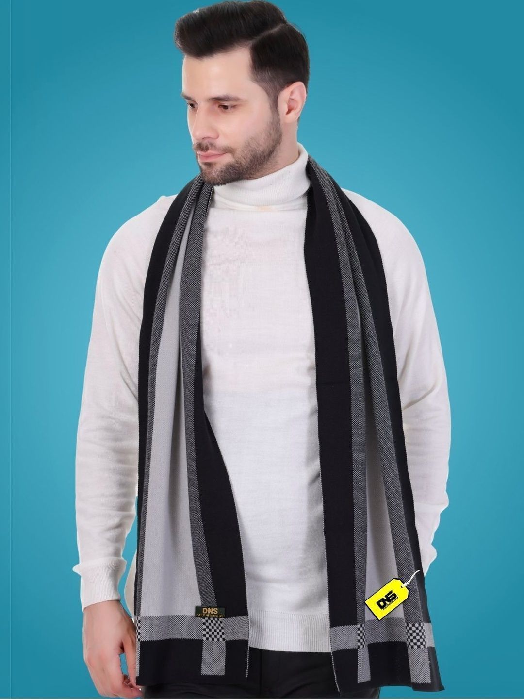 Daily Needs Shop Men Striped Merino Wool Mufflers-image-21